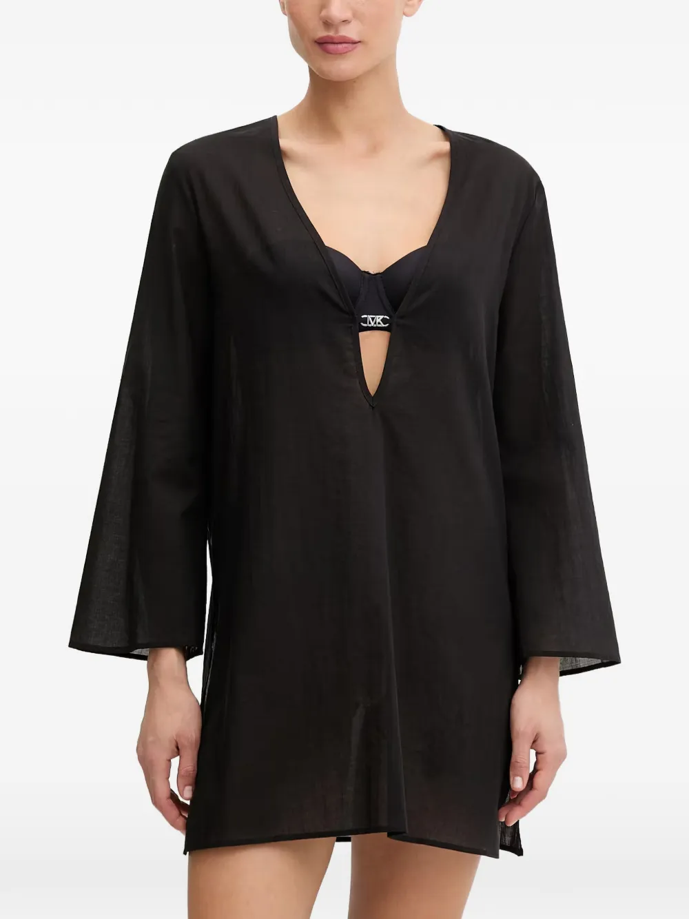 Michael Michael Kors logo-plaque kaftan - Nero