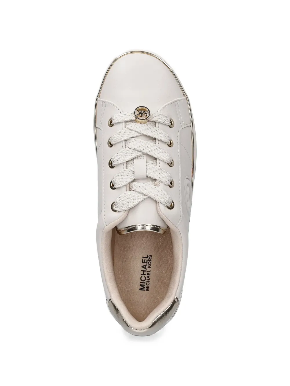 Michael Kors Kids Jordana Finn logo-plaque platform sneakers Wit