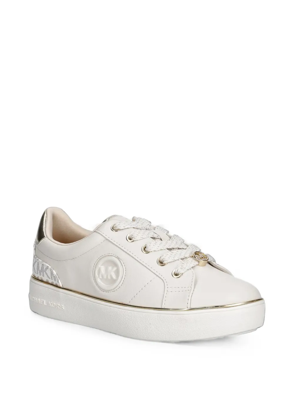 Michael Kors Kids Jordana Finn logo-plaque platform sneakers Wit