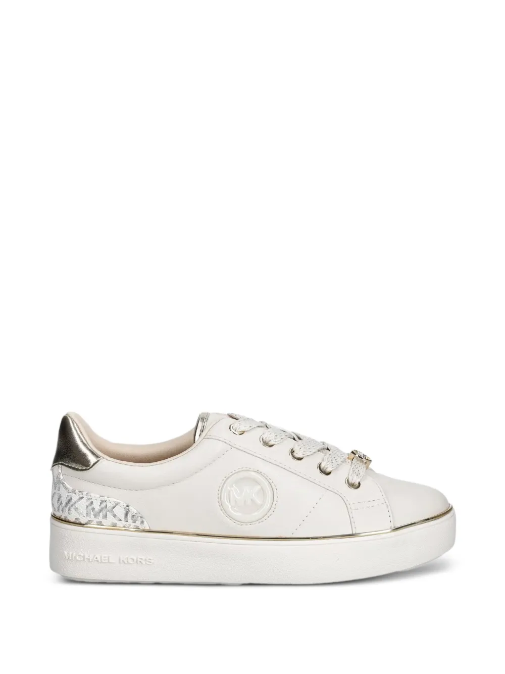 Michael Kors Kids Jordana Finn logo-plaque platform sneakers Wit