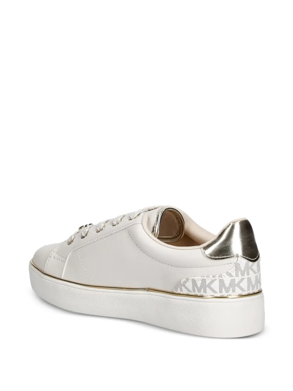 Michael Kors Kids Jordana Finn logo-plaque platform sneakers Wit