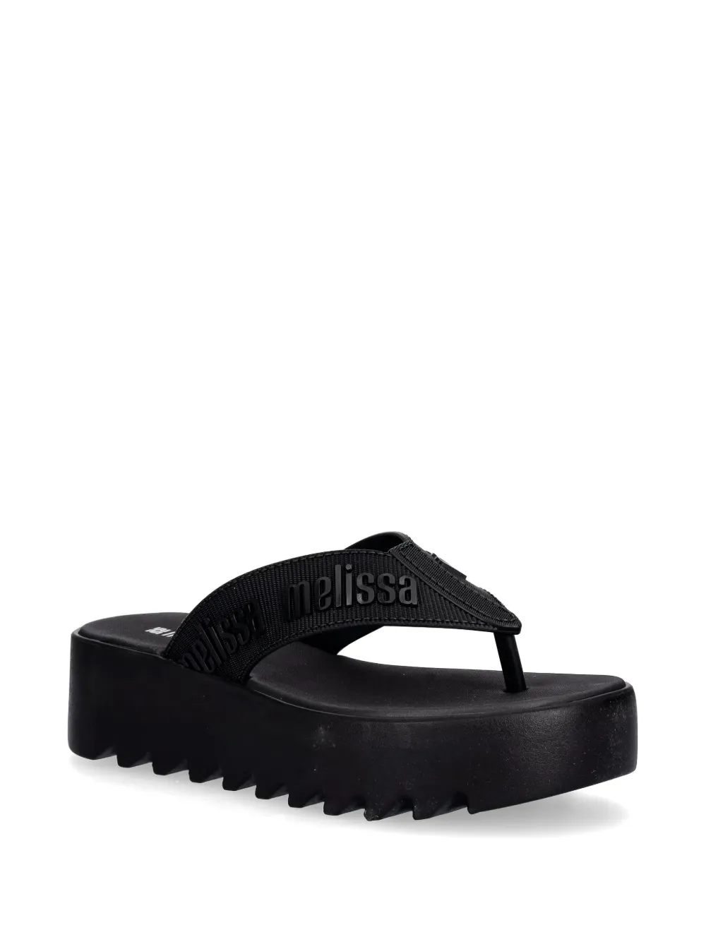 Melissa logo-embossed platform sandals Zwart