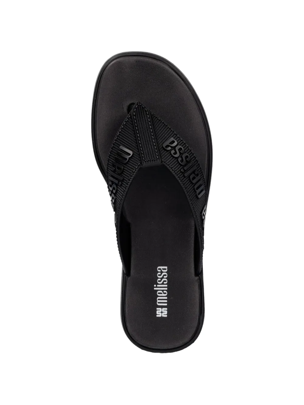 Melissa logo-embossed platform sandals Zwart