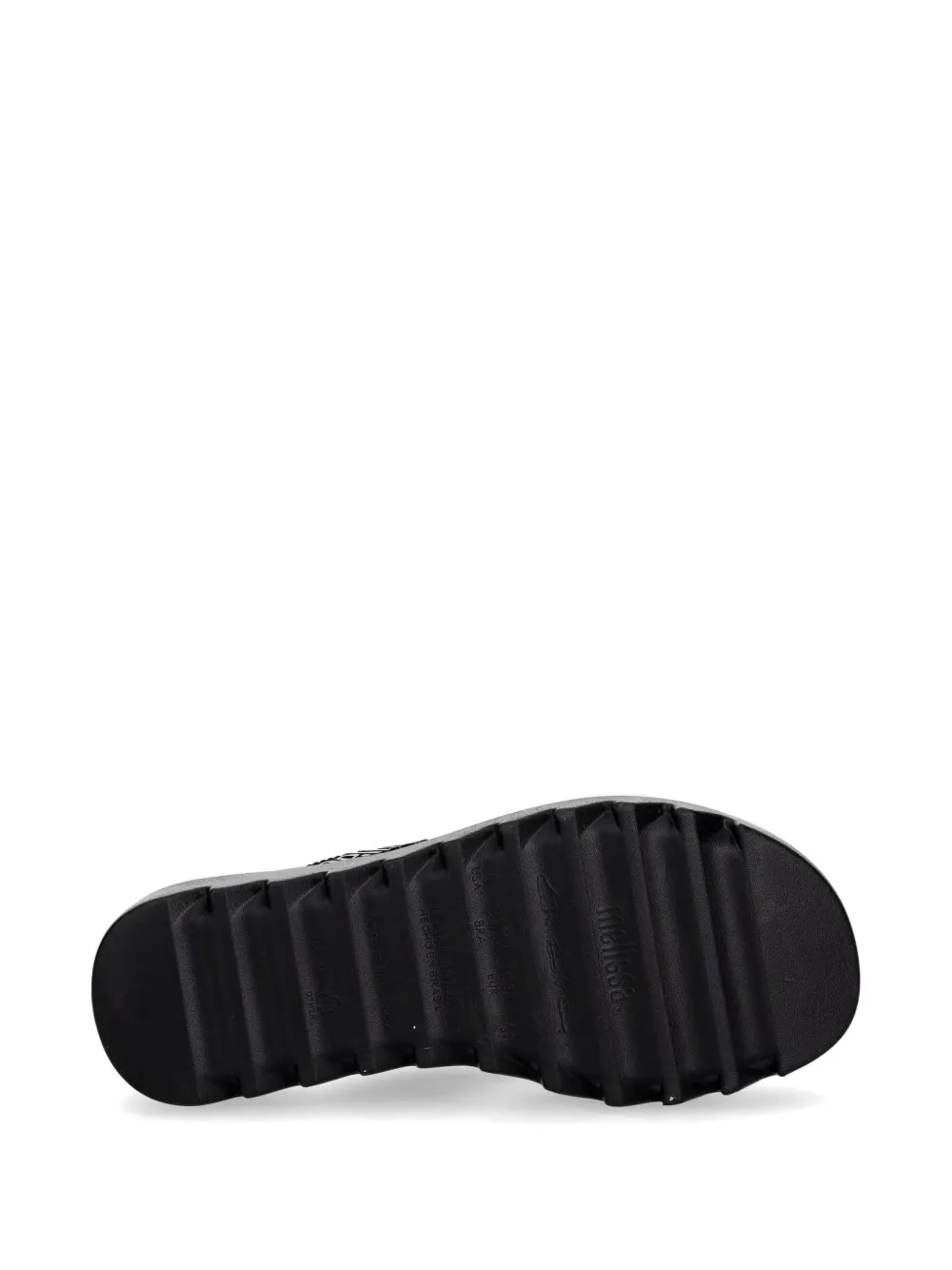Melissa logo-embossed platform sandals Zwart
