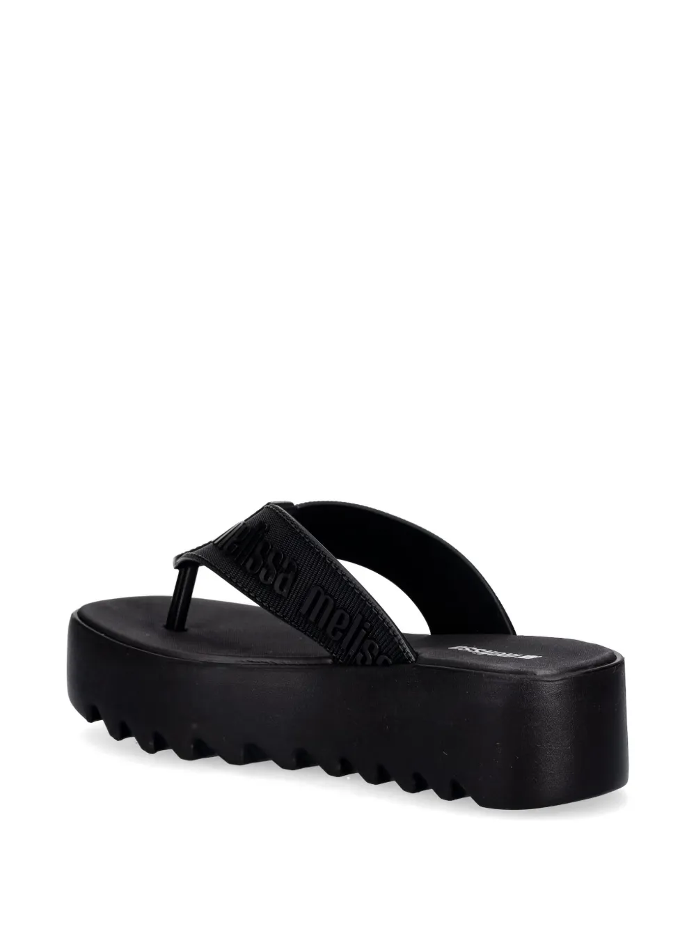 Melissa logo-embossed platform sandals Zwart