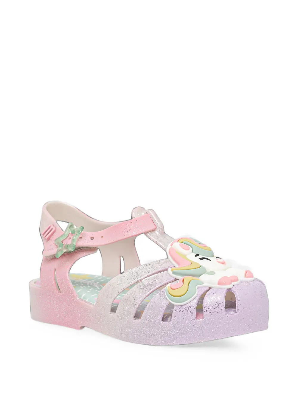 Mini Melissa Sandali Possession Uni con finitura glitter - Rosa