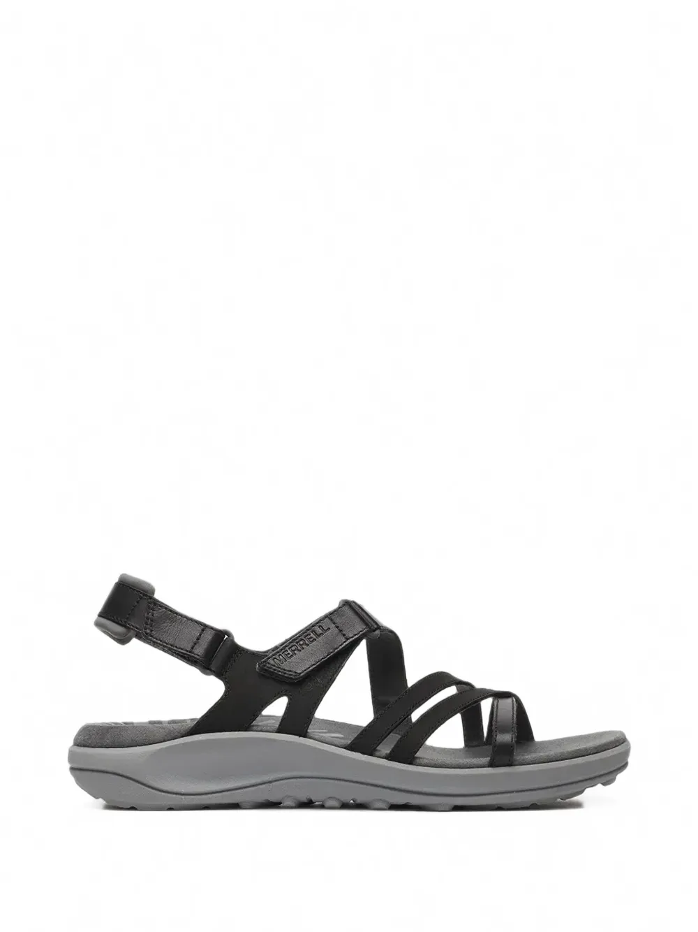 Merrell Harbor Strappy Touch-strap Sandals In Black