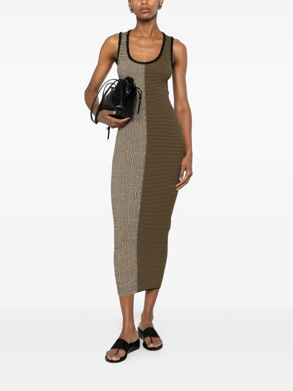 Nanushka Uitgesneden midi-jurk Zwart