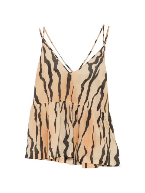 Nanushka Miley tiger-print blouse