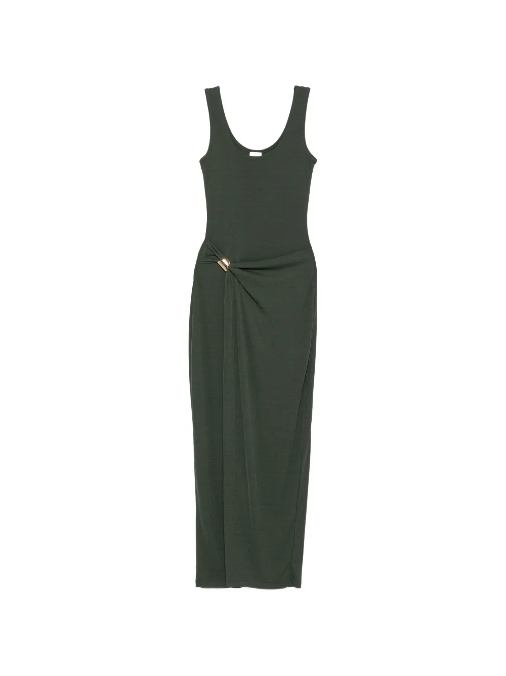 Nanushka Nenet scoop-neck ruched maxi dress - Green