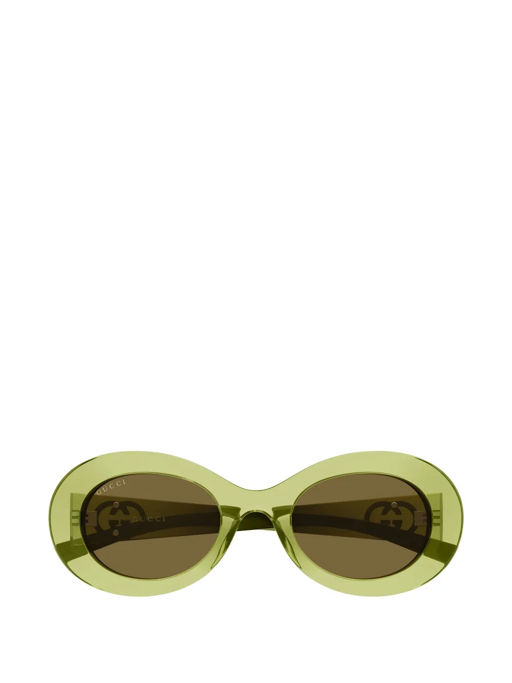 Gucci Eyewear Interlocking G oval-frame sunglasses - Grün