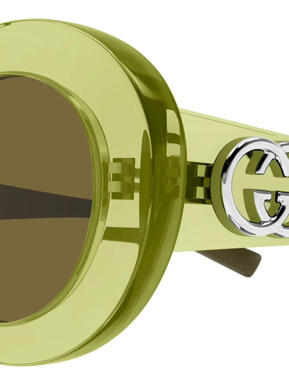 Gucci Eyewear GG zonnebril met ovaal montuur Groen