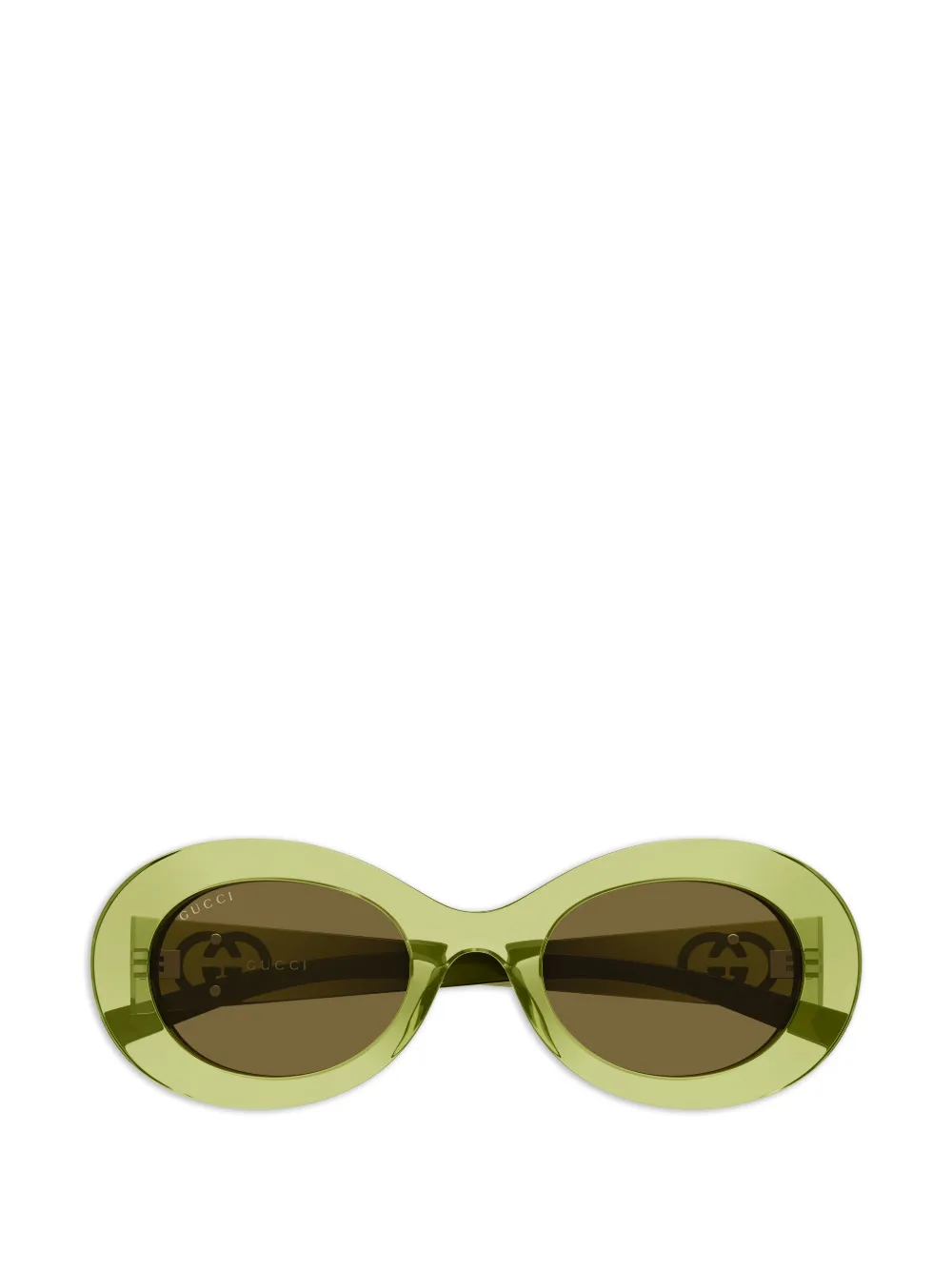 Gucci Eyewear Interlocking G oval-frame sunglasses - Verde