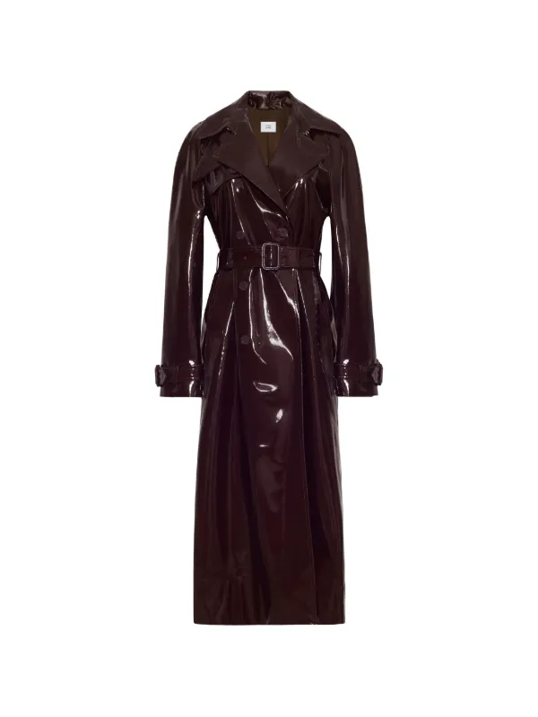Adam Lippes Edo Belted Trench Coat in Purple