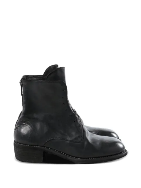 Guidi back-zip lace-up boots