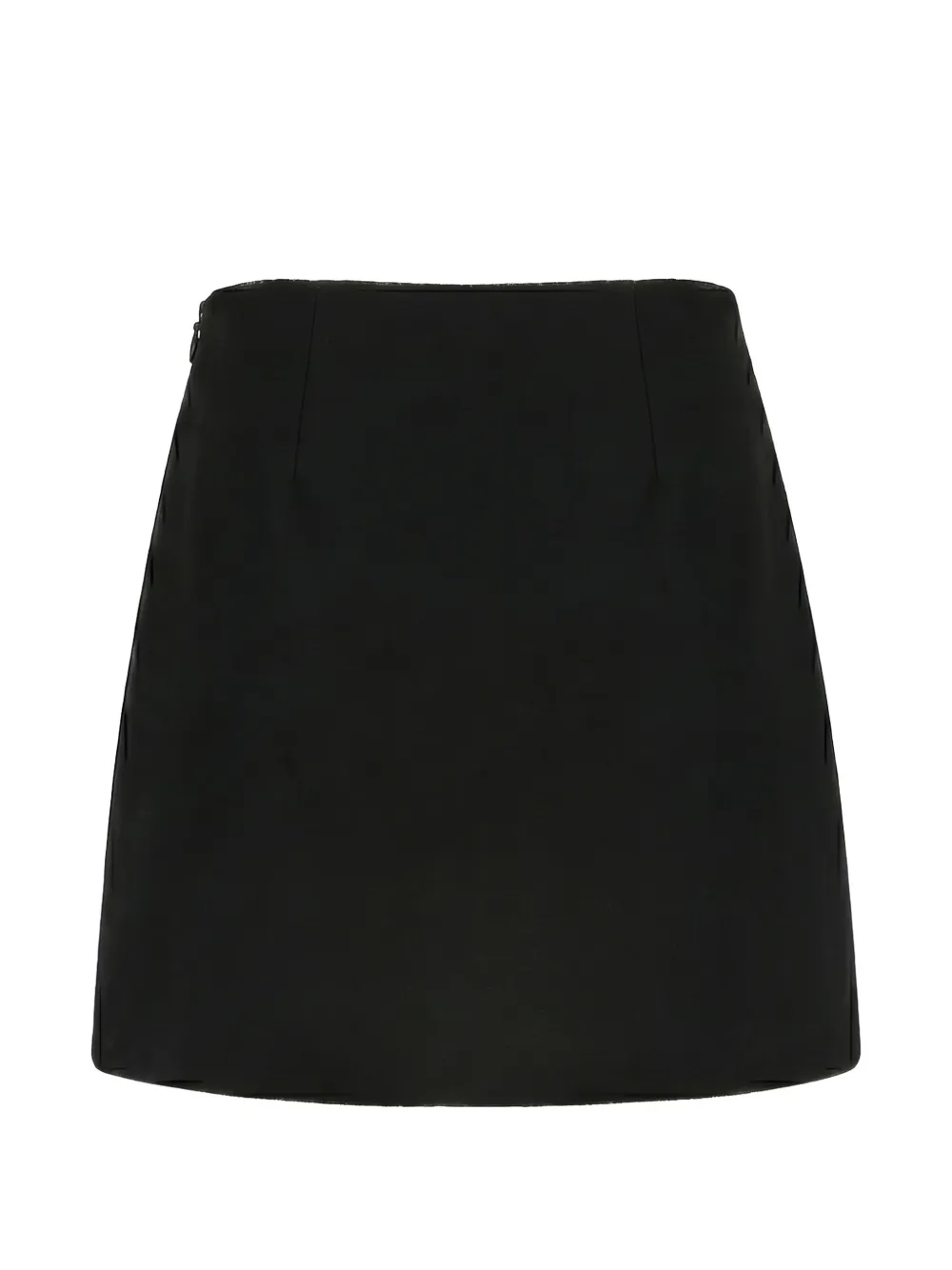 MSGM Mini-rok met afwerking van imitatiebont Zwart