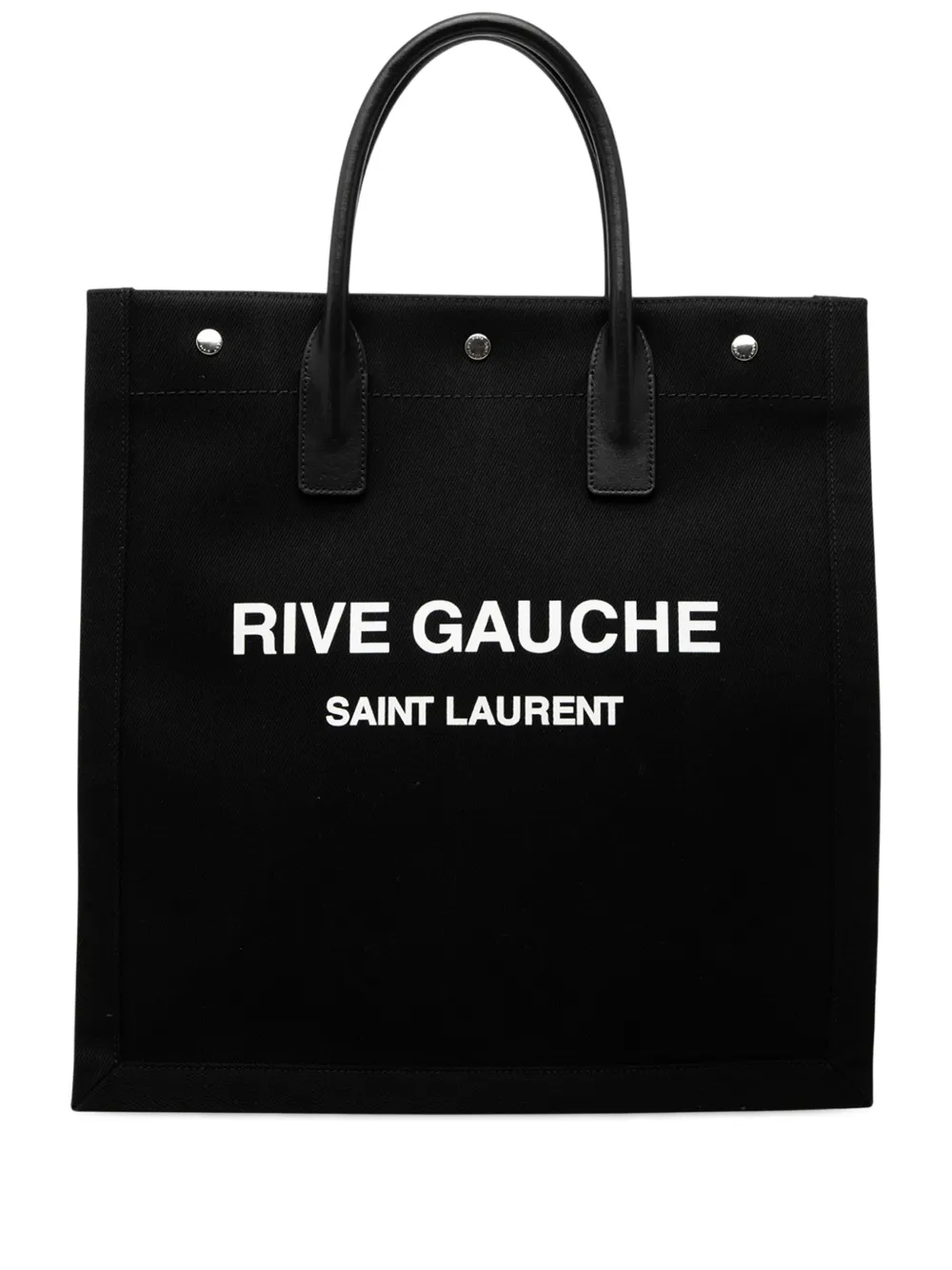 Saint Laurent Pre-Owned Borsa tote Rive Gauche North South in tela 2021 - Nero