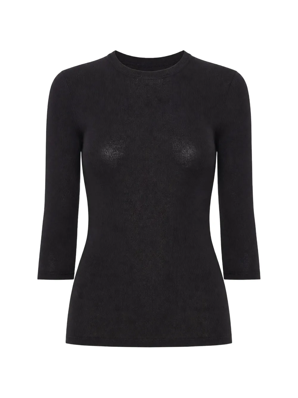 6397 Heirloom ribbed-knit sweater - Schwarz