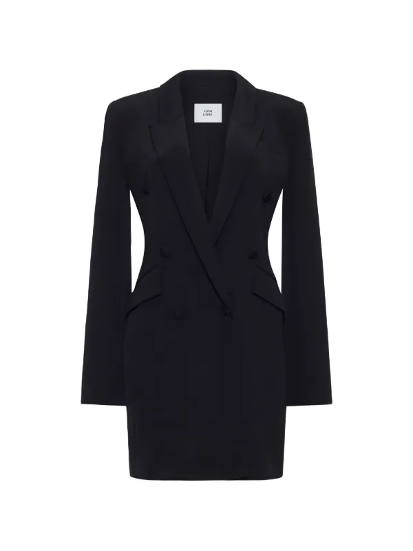 adam lippes black dress double-breasted Silk Mini | Azazie Amelia Front Neck Style_Keyhole Color:AQUA knit for a slim