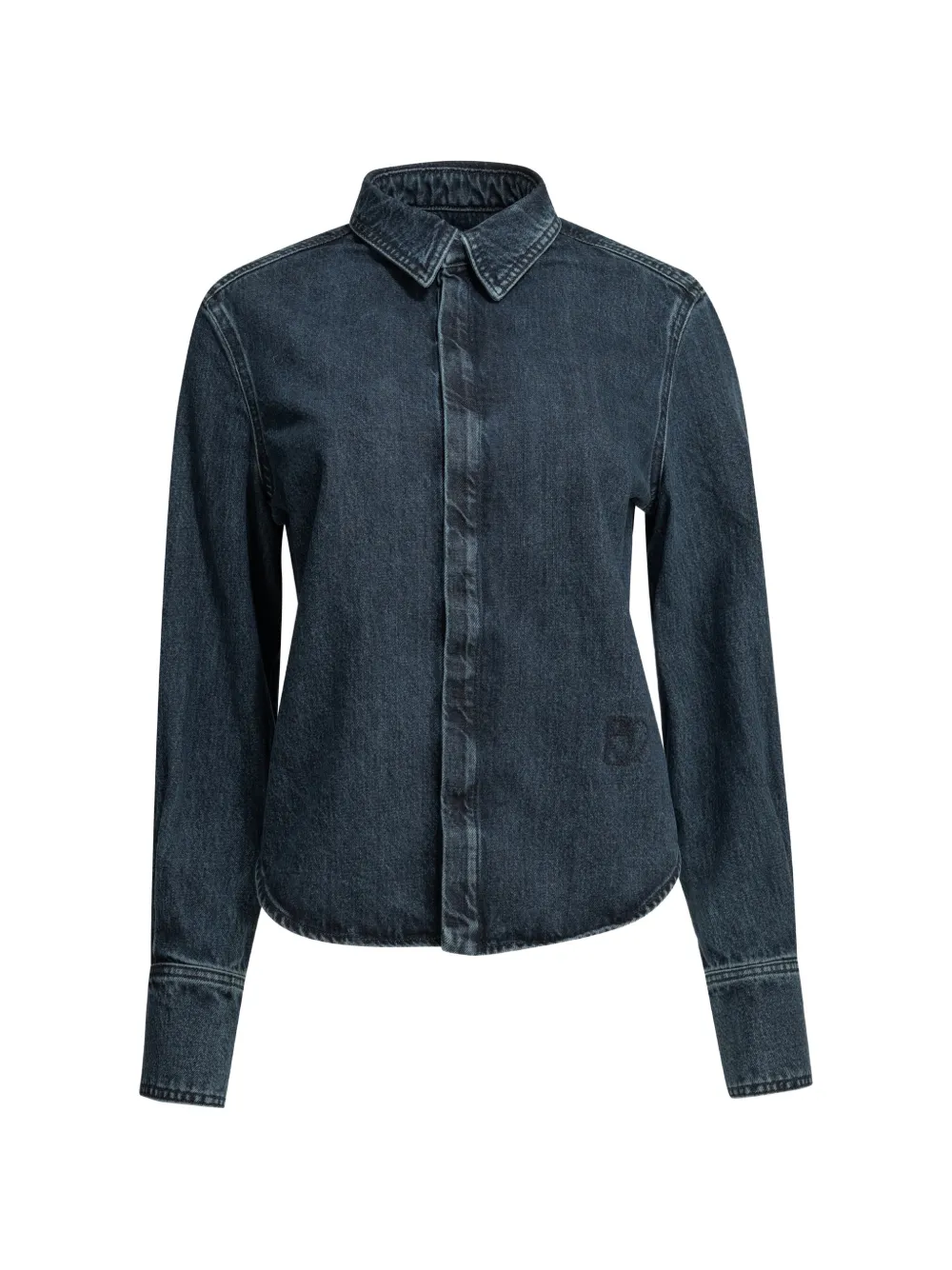 SA SU PHI concealed-fastening denim shirt - Blu
