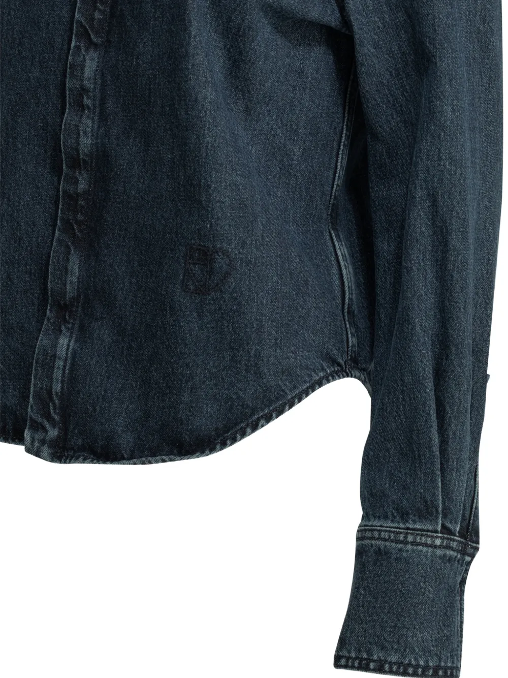SA SU PHI Denim blouse met verborgen sluiting Blauw