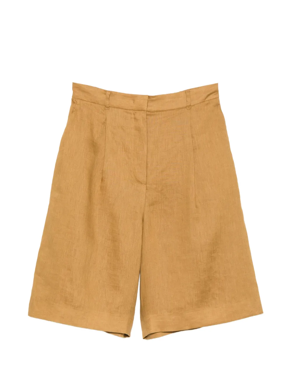 Max Mara Caravan pleated elasticated-waist shorts - Brown