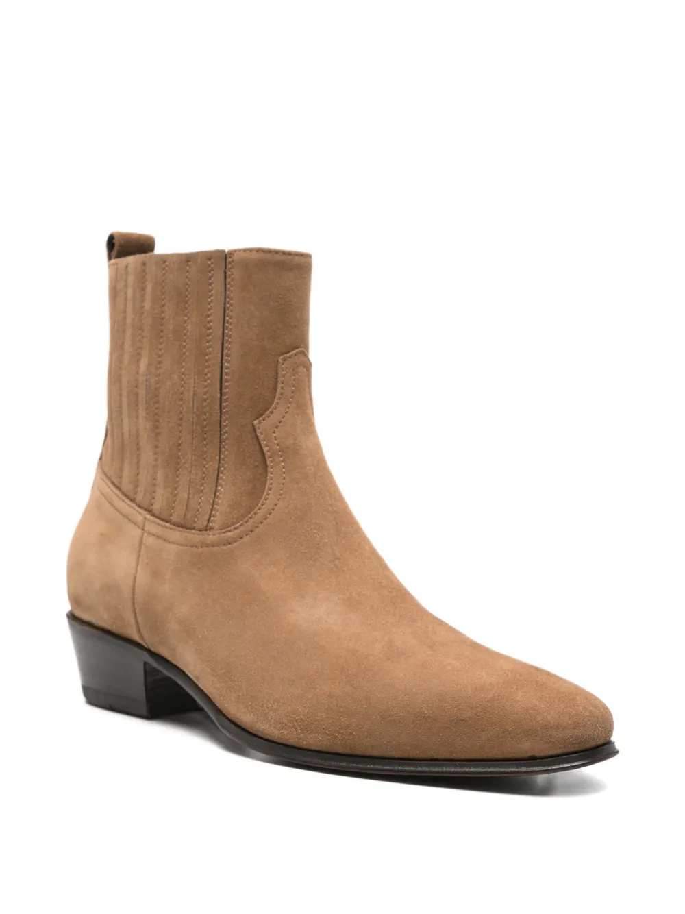 Cenere GB stitched-detail suede Chelsea boots Bruin