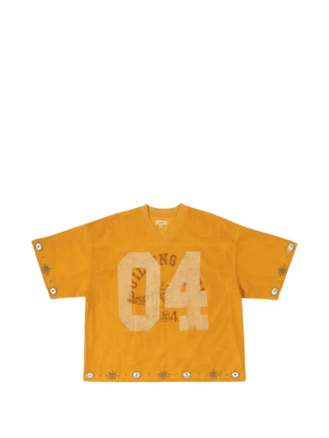 BLDG4 Big Ben leather-stud T-shirt