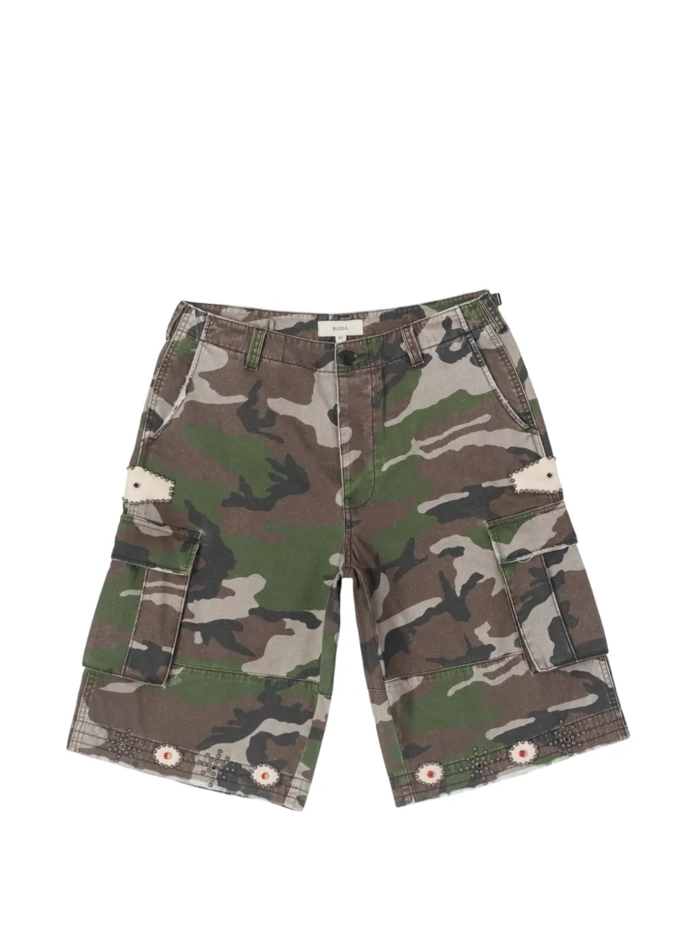 BLDG4 Sophia Grand stud-embellished cargo shorts - Mehrfarbig