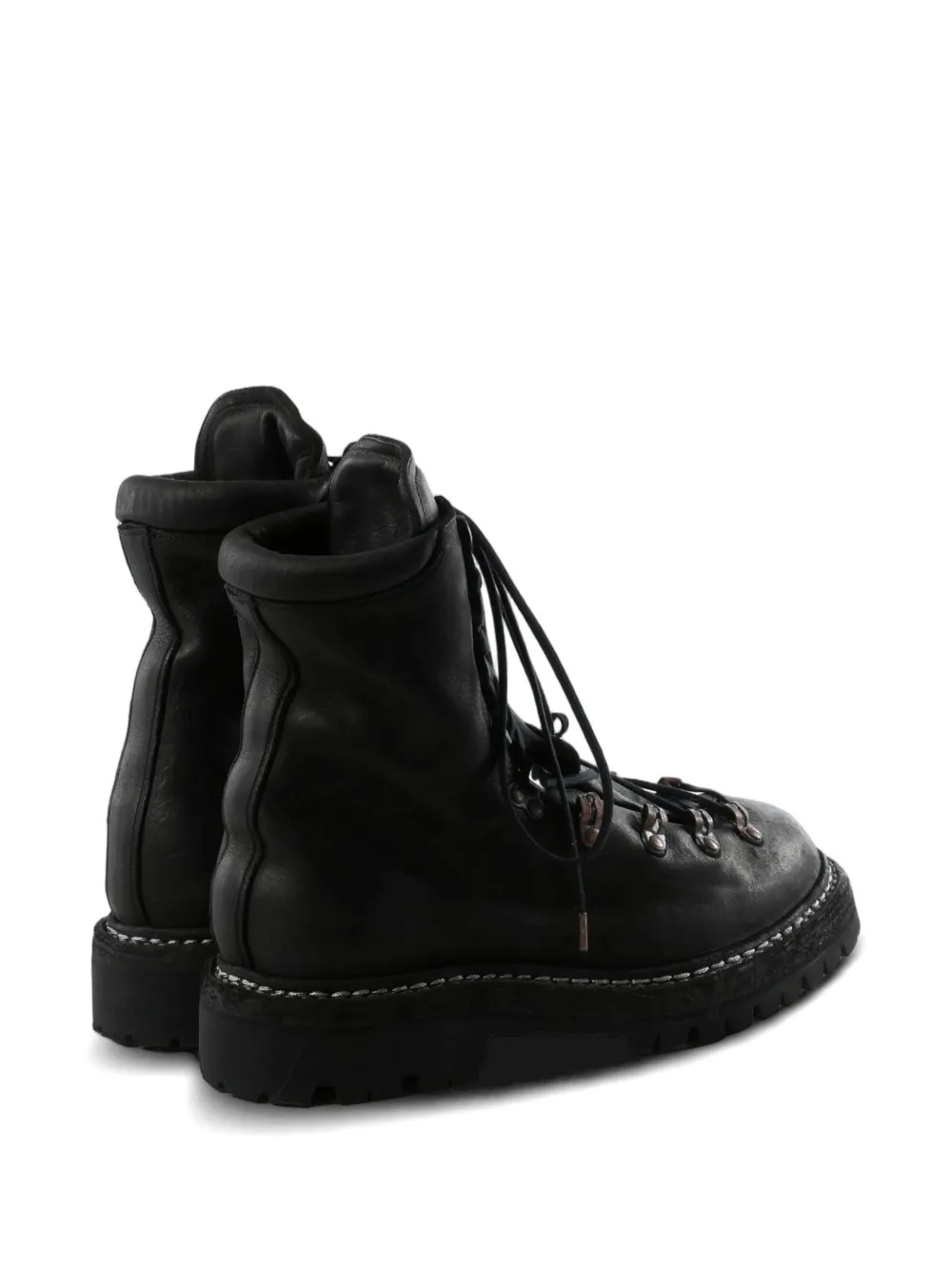 Guidi lace-up leather boots Zwart