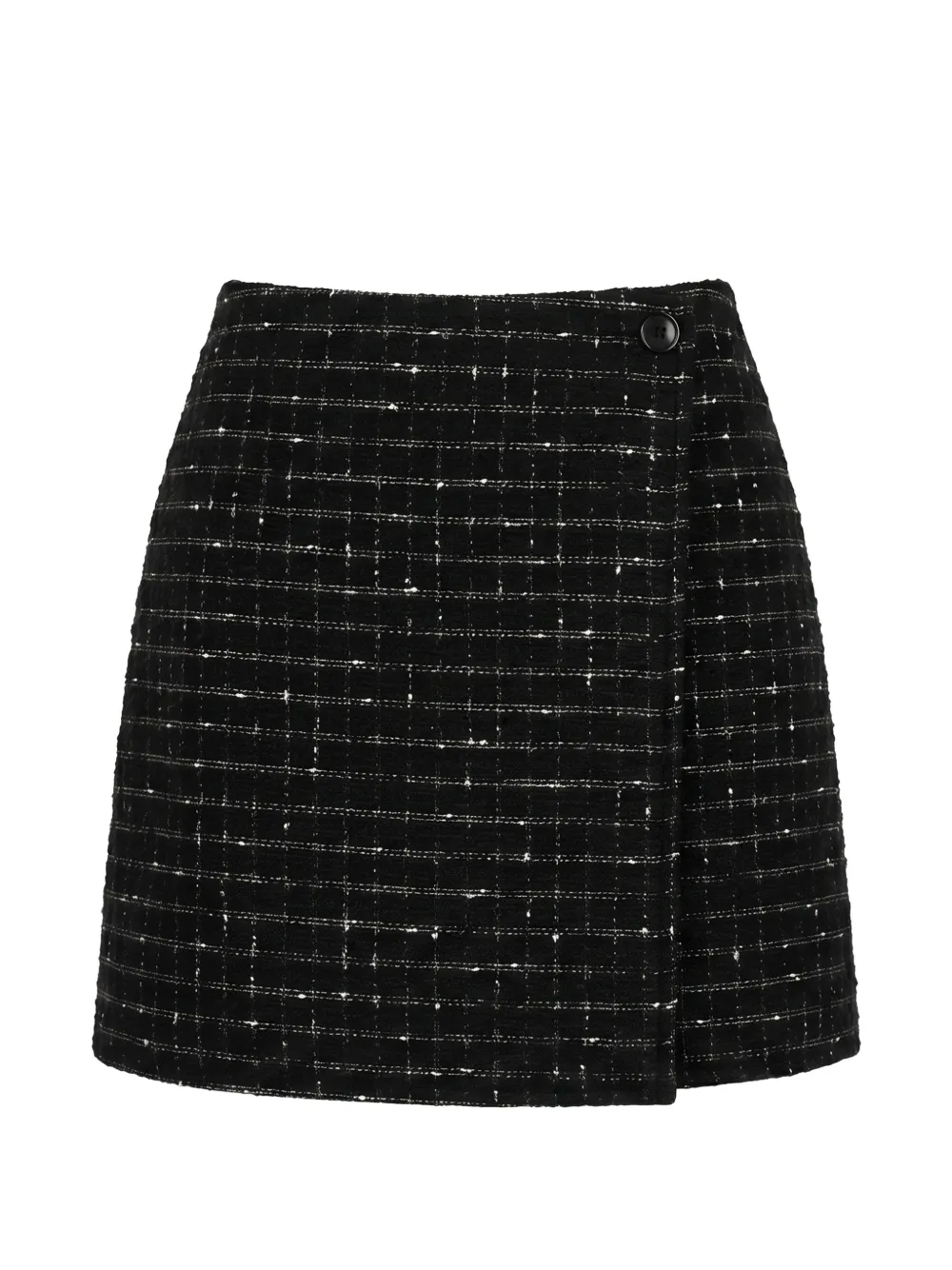 MSGM Geruite wikkelrok Zwart