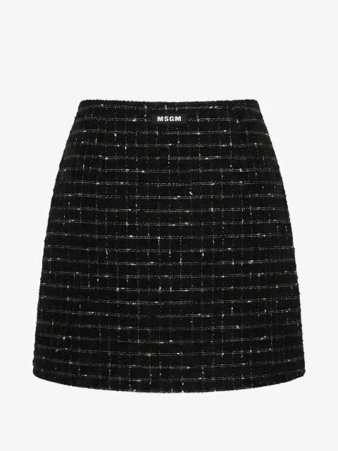 MSGM check-pattern wrap skirt