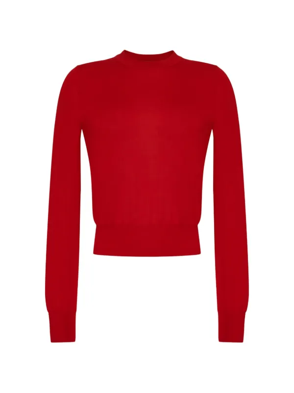 Adam Lippes Didion Fine-knit Sweater in Red