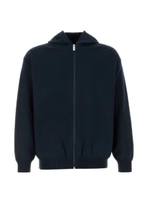 Stone Island textured-weave zip-up Cardigan | Blue | FARFETCH