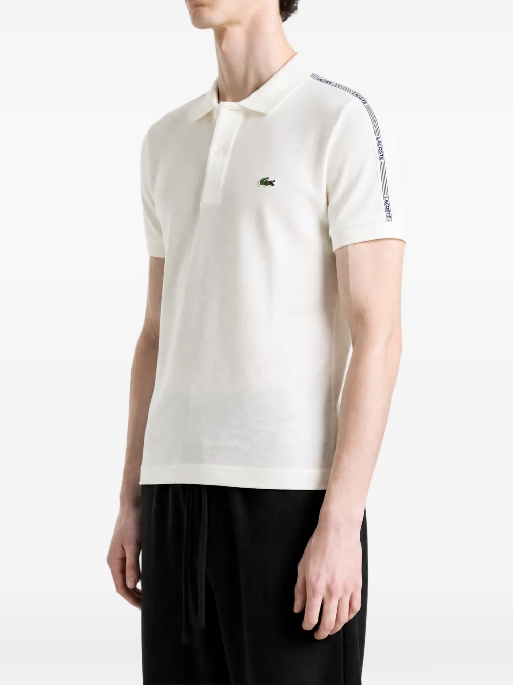 Lacoste Poloshirt met logoband Wit