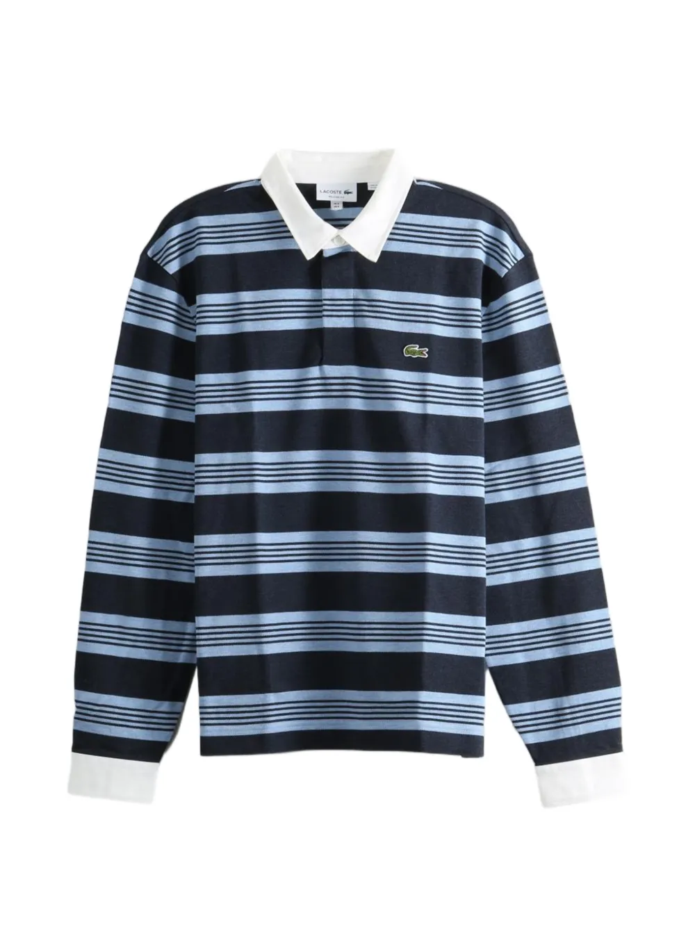 Lacoste striped long-sleeve polo shirt - Blu