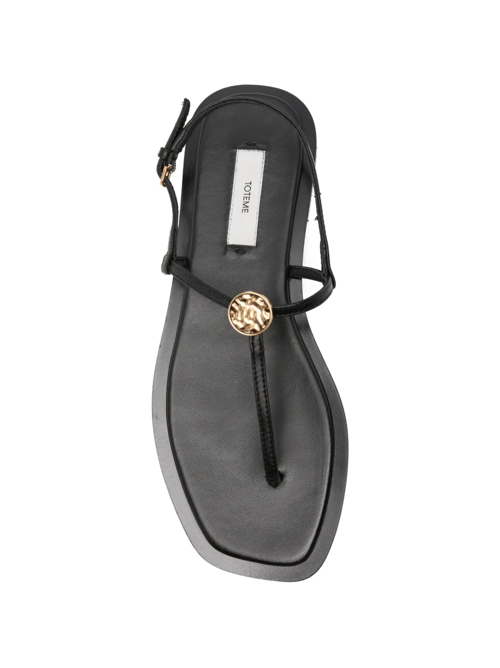 TOTEME Sandalen met vierkante neus en T-bar Zwart