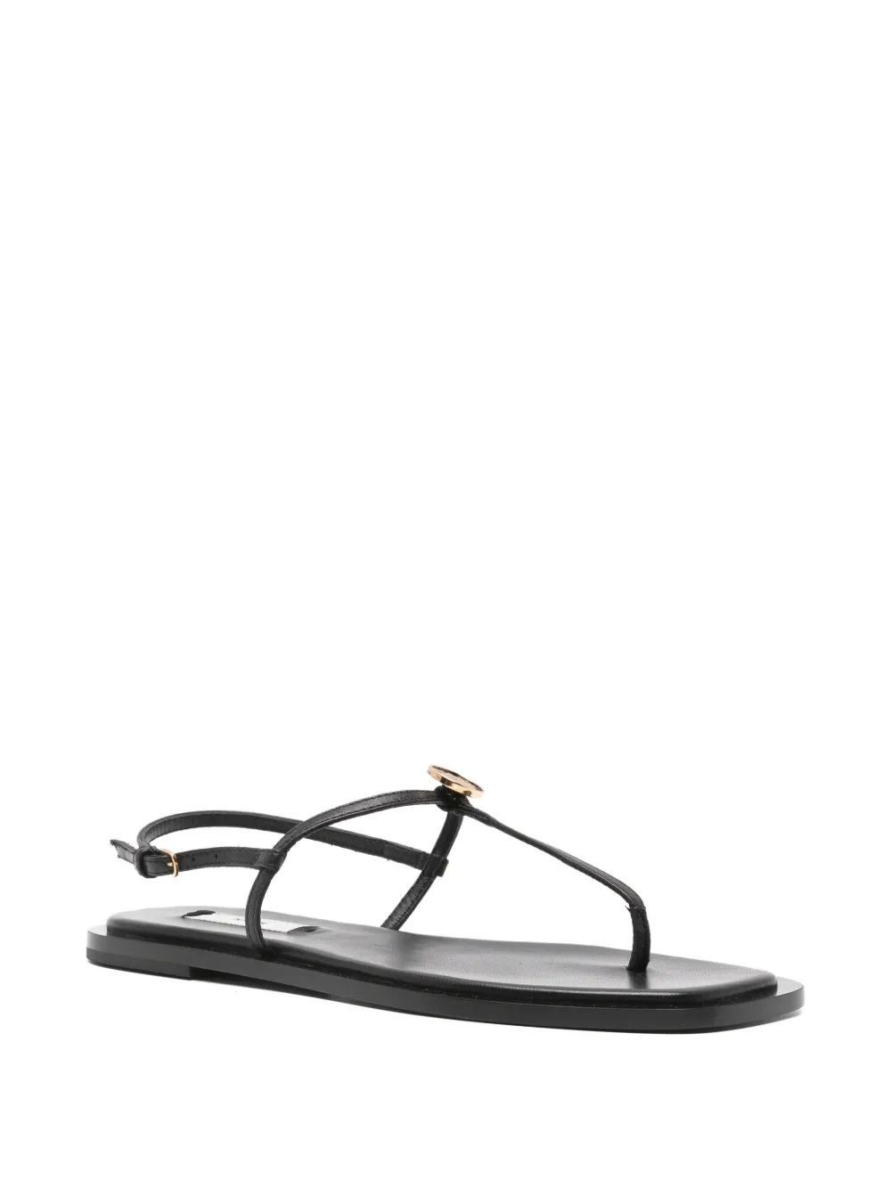 TOTEME Sandalen met vierkante neus en T-bar Zwart