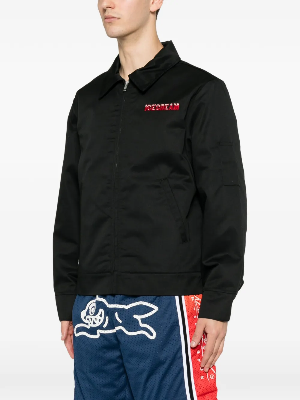 ICECREAM Jack met geborduurd logo en rits Zwart