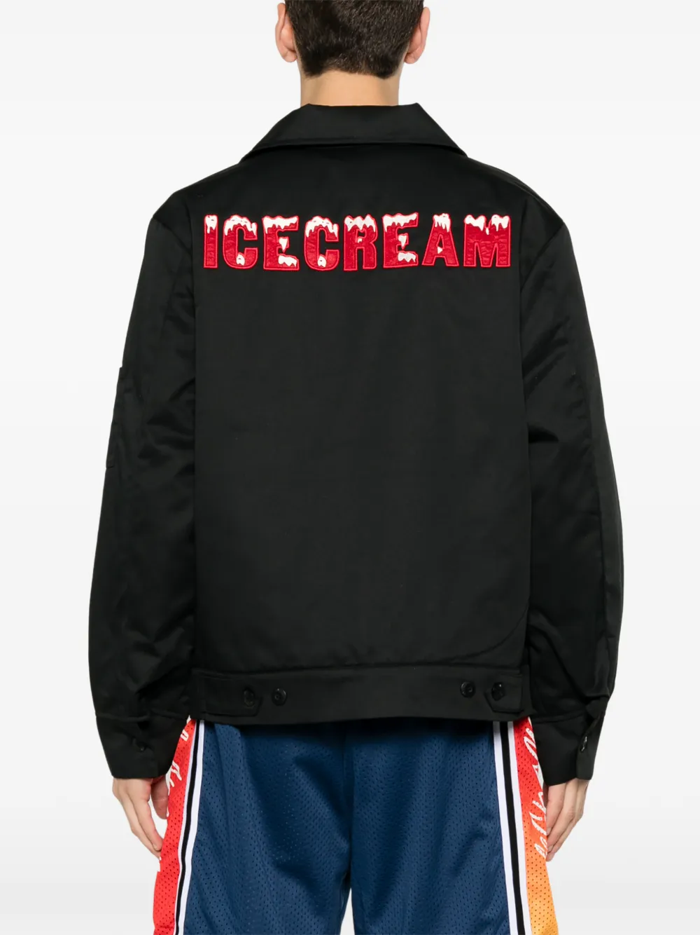 ICECREAM Jack met geborduurd logo en rits Zwart
