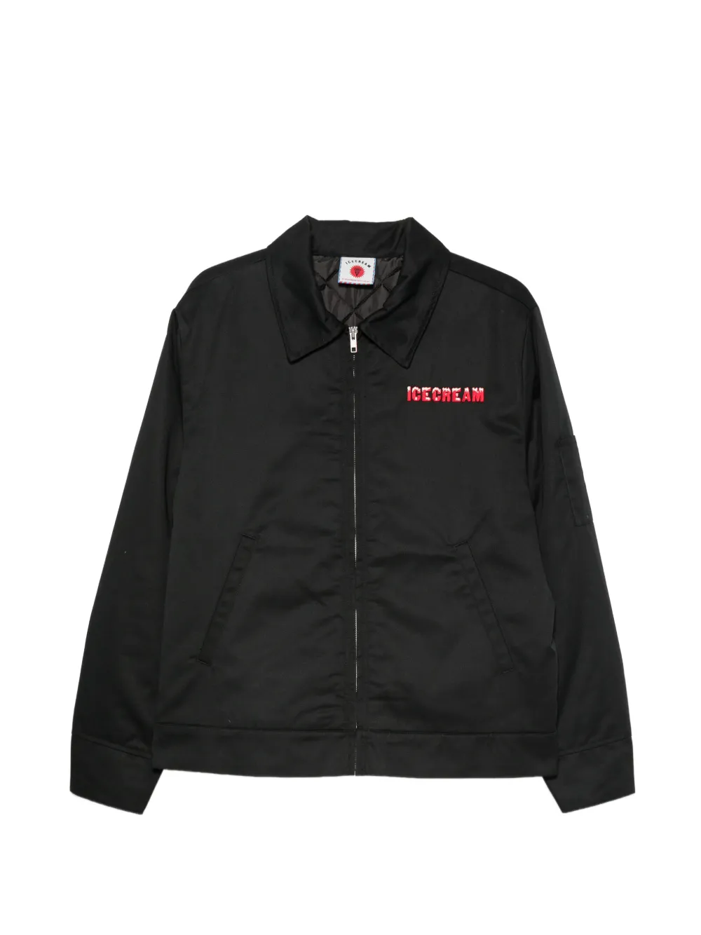 ICECREAM logo-embroidered zip-up jacket - Schwarz