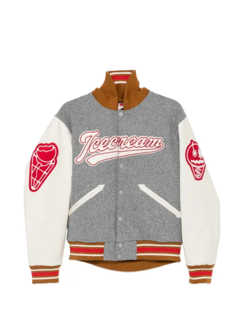ICECREAM logo-patch bomber jacket
