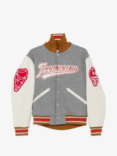 ICECREAM logo-patch bomber jacket