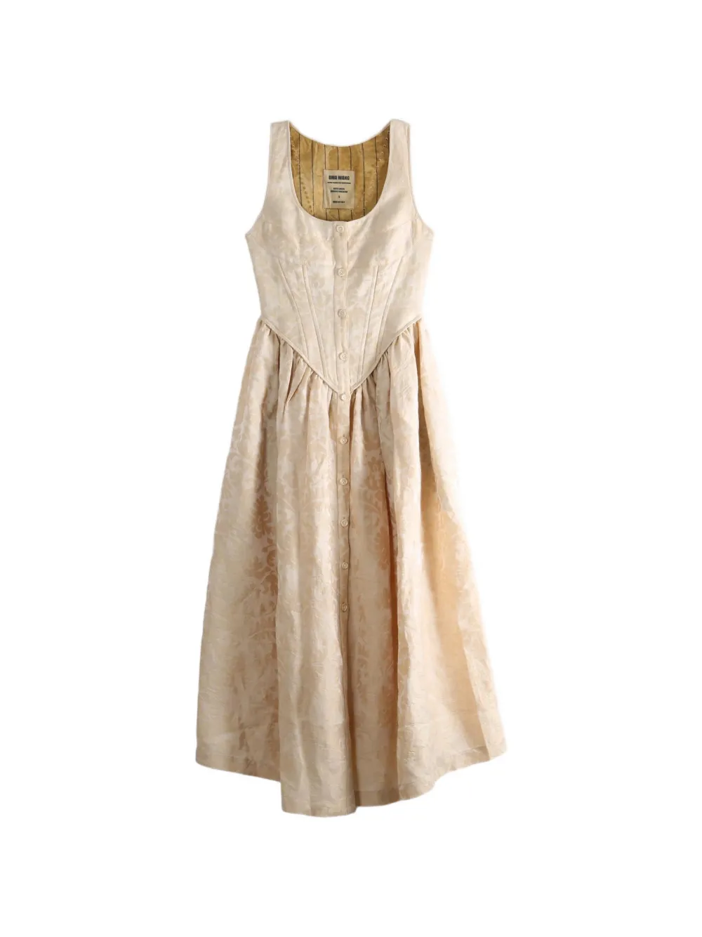 Uma Wang jacquard-woven corset-style dress - Nude