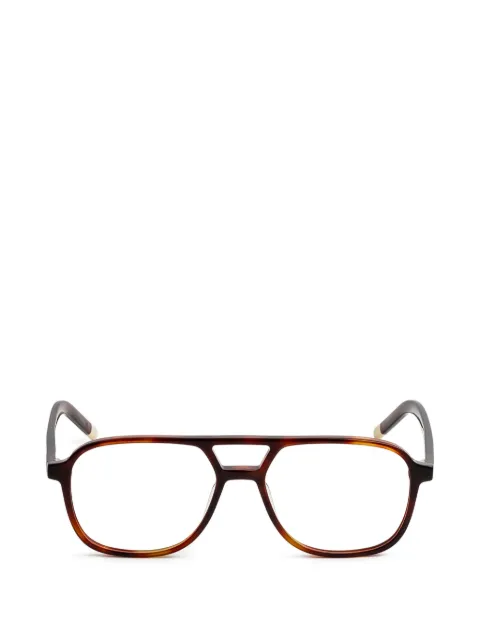 Kaleos Taka tortoiseshell-effect pilot-frame glasses