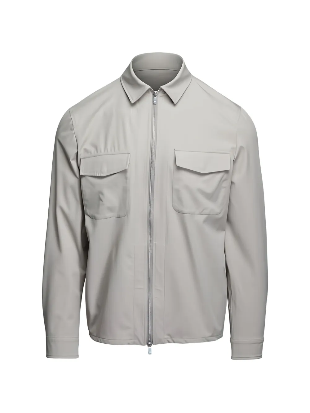 Marco Pescarolo Urus zip-up chest-pocket shirt jacket - Toni neutri