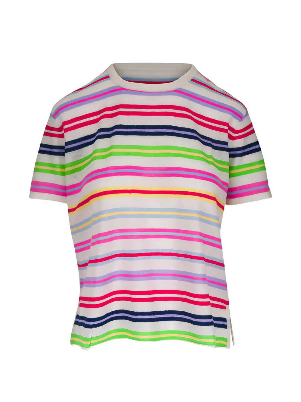 Majestic Filatures striped cashmere T-shirt - Bianco