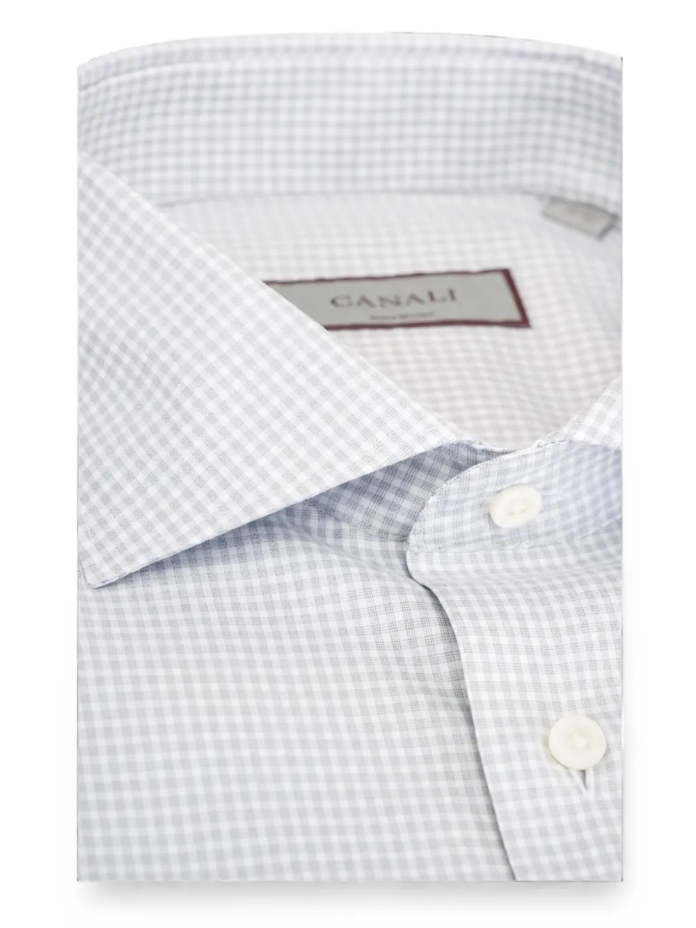Canali Overhemd met gingham ruit Wit