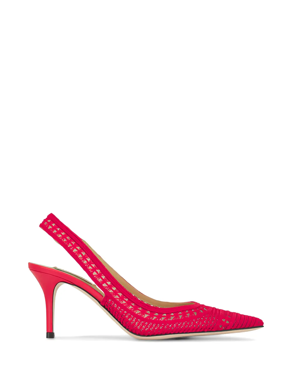 Arteana crochet-knit slingback heeled pumps - Red
