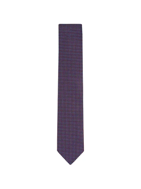 Eton geometric-pattern silk tie